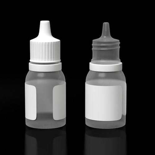 Plastic Dropper Bottle Low-poly 3D model