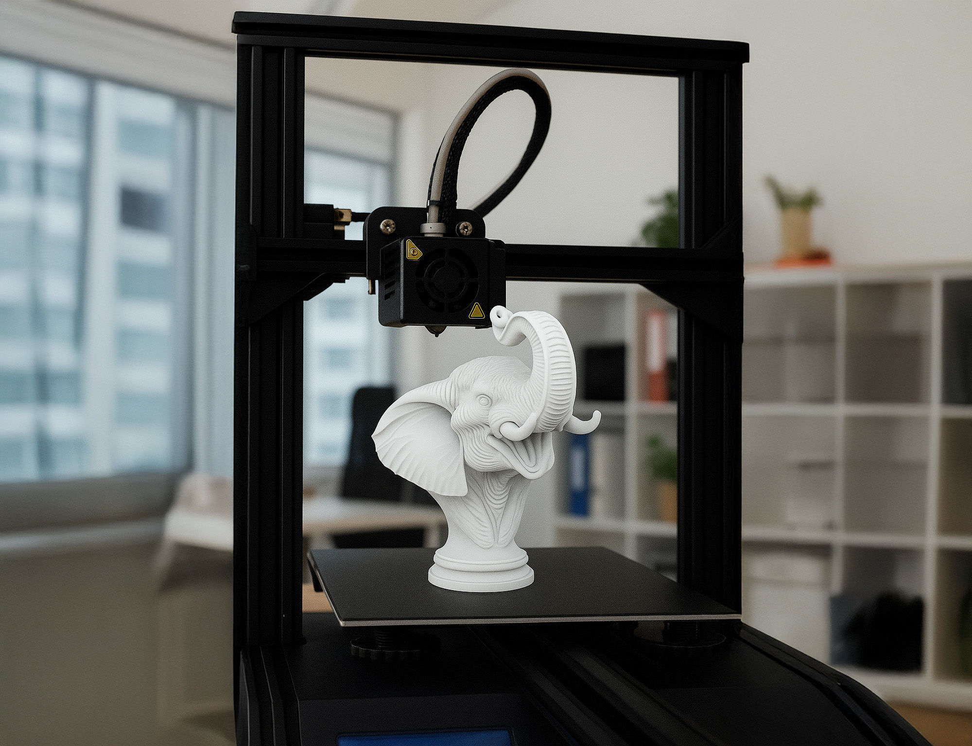 Elephant Bust 3D Print Model 3D print model_6