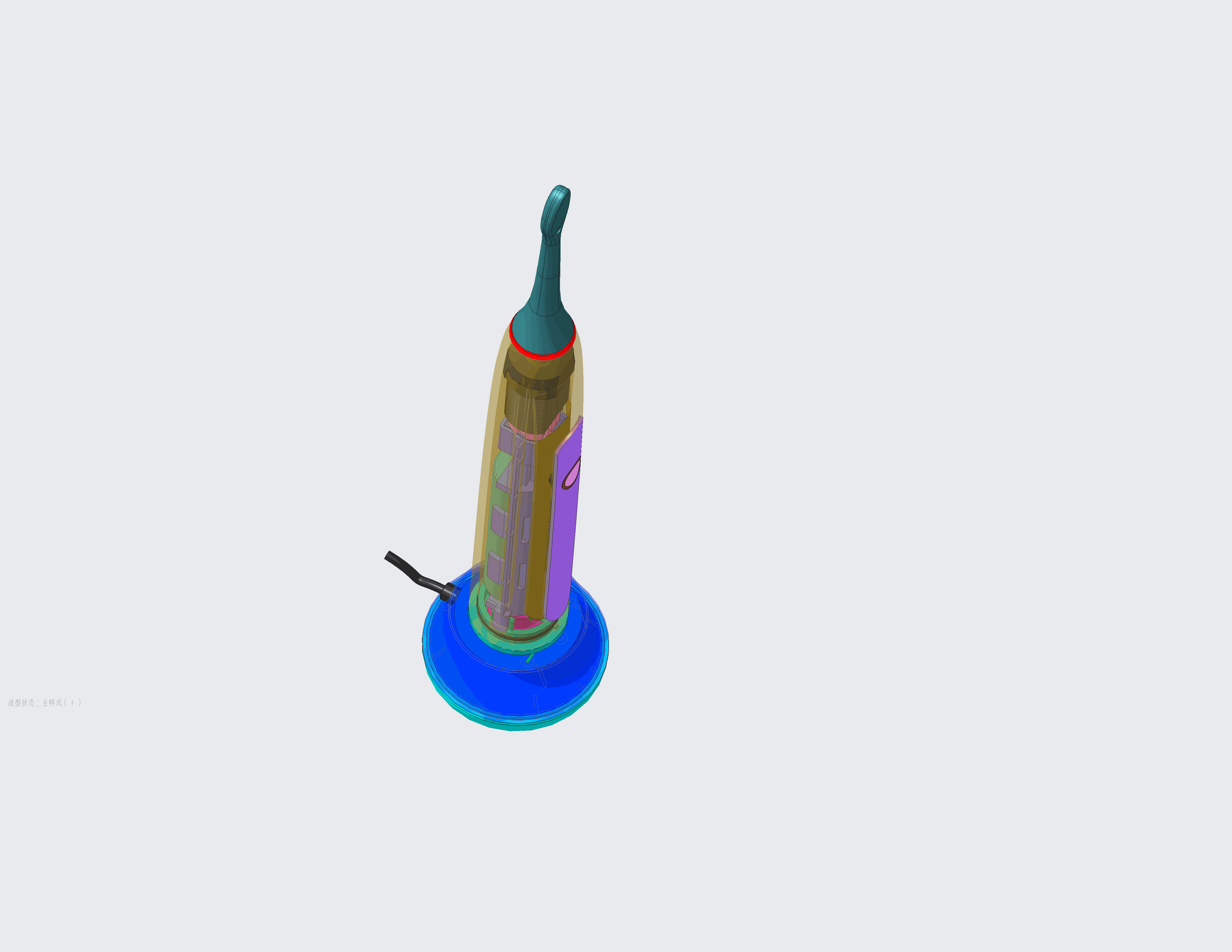 Electric toothbrush 3D print model_4