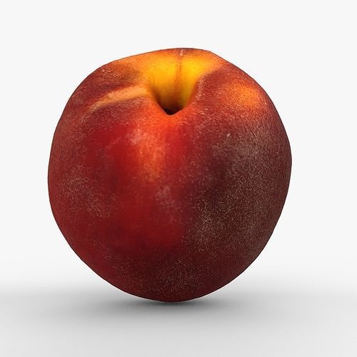 Photorealistic 3D scan of peach Low-poly 3D model