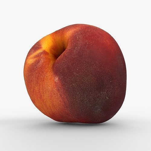 Photorealistic 3D scan of peach Low-poly 3D model