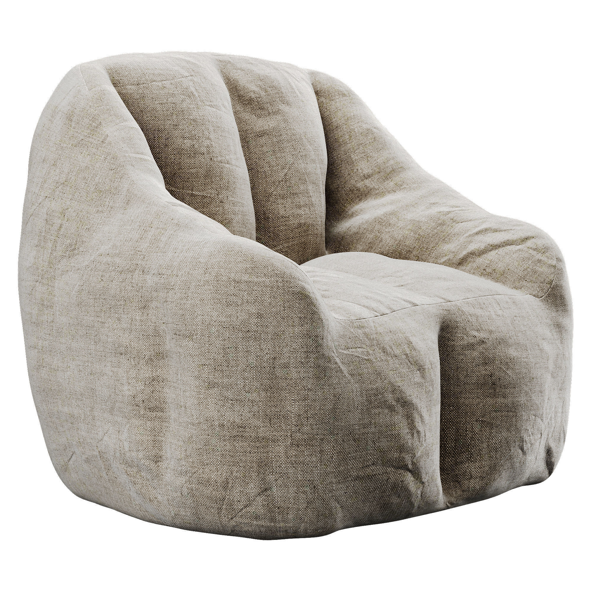 Bean Bag Low-poly 3D model_21