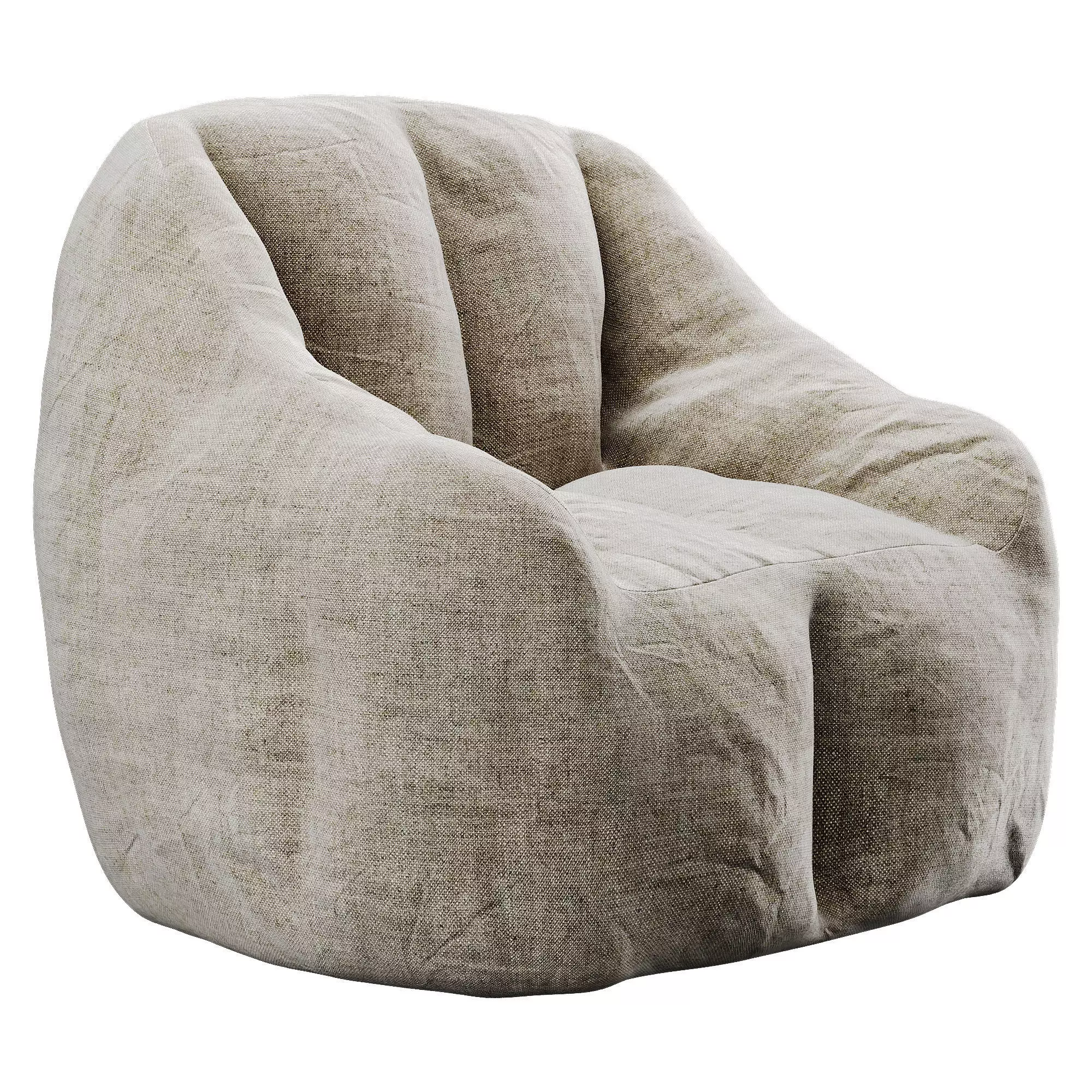 Bean Bag Low-poly 3D model_0