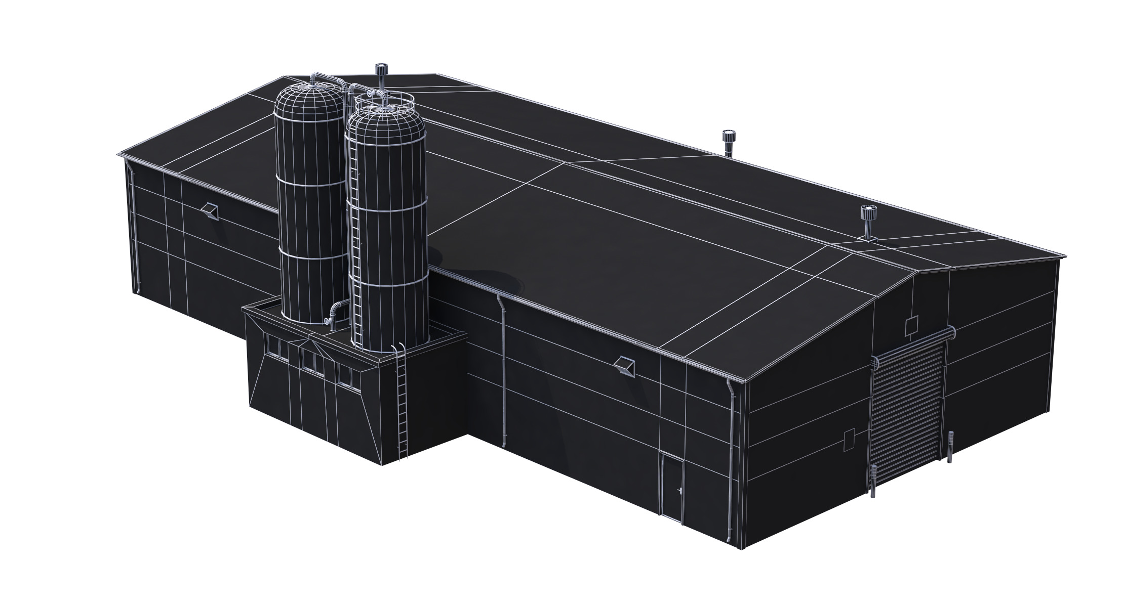 Industrial Building 6 Low-poly 3D model_6