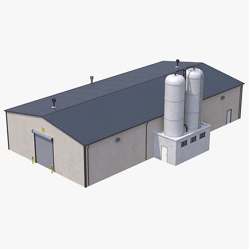 Industrial Building 6 Low-poly 3D model