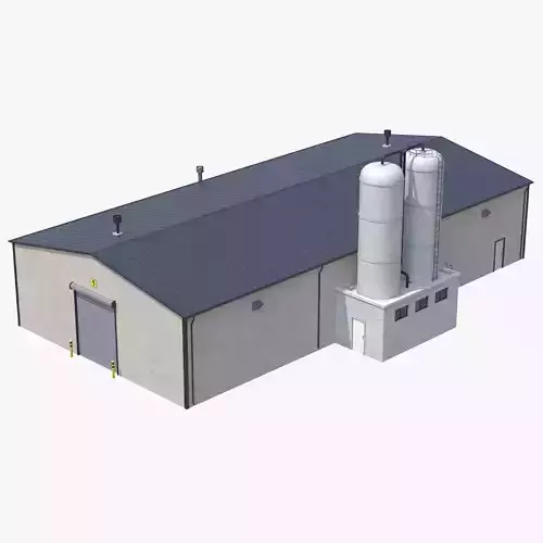 Industrial Building 6 Low-poly 3D model