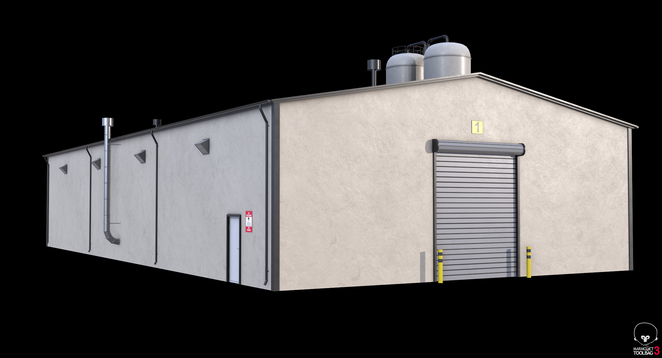 Industrial Building 6 Low-poly 3D model_11