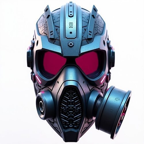 Futuristic Tactical Gas Mask 3D Model Low-poly 3D model