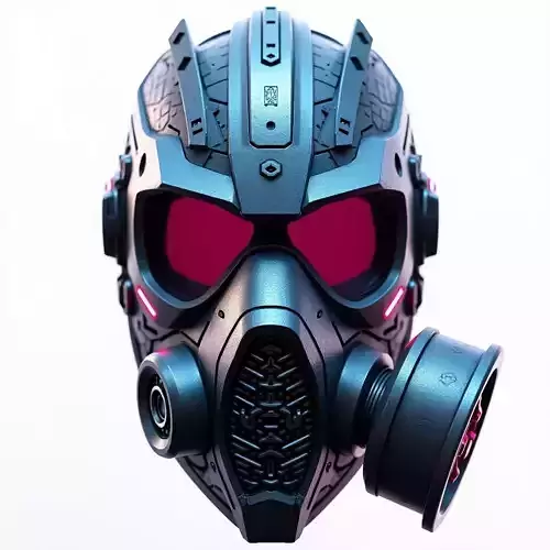Futuristic Tactical Gas Mask 3D Model