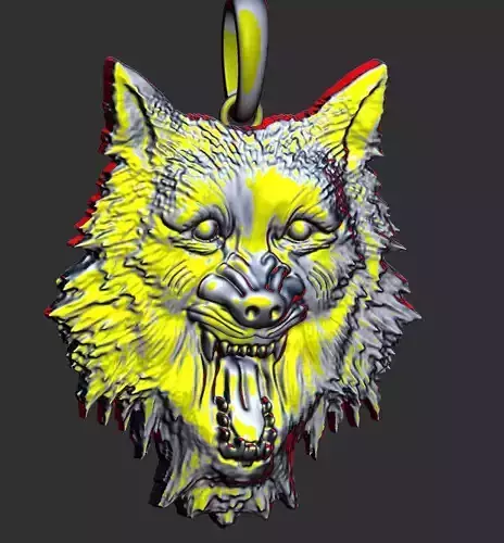 Detailed Sculpt of Fox Pendant
