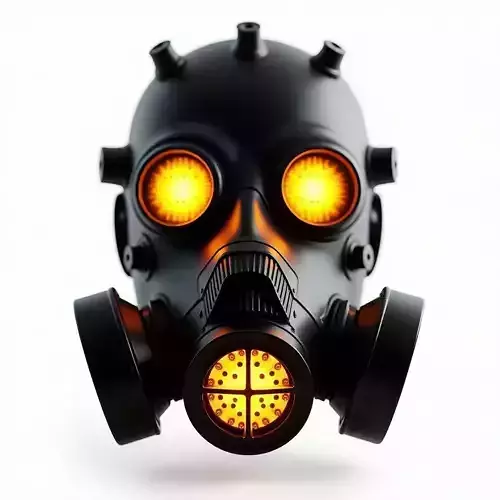 Apocalyptic Gas Mask 3D Model  Futuristic Survival Gear