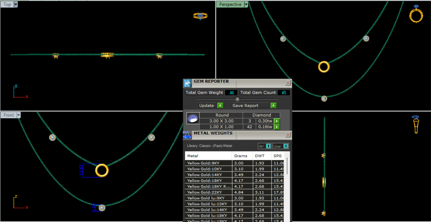 NECKLACE DIAMOND -CAD-047 3D model_12