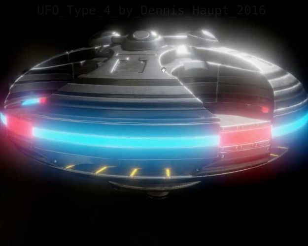 UFO Type 4 Animated and Game Ready Low-poly 3D model