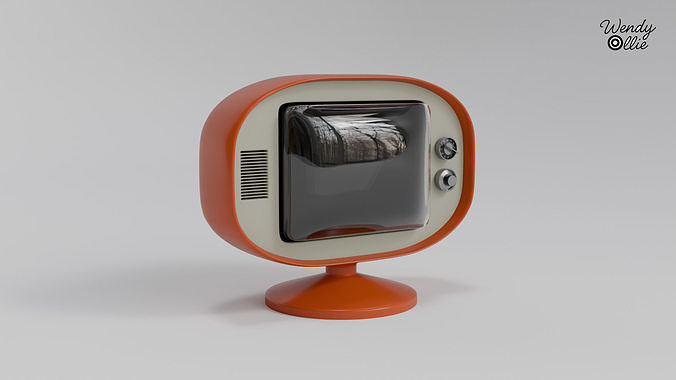 Retro TV Old Style Television 3D Model Low-poly 3D model