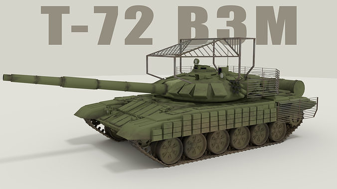 T-72 B3M Tank With Copecage 3D model