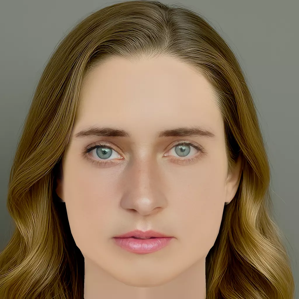 Svenja Jung Head - No Hair - Low poly head for game Low-poly 3D model