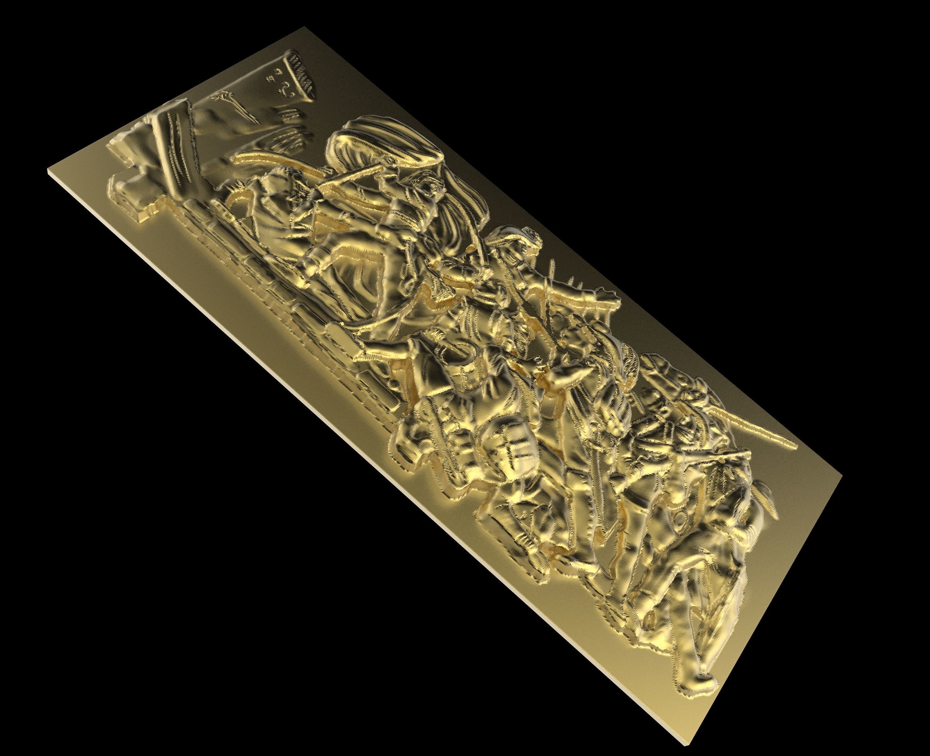 Triumphal Arch bas-relief 3D print model_1