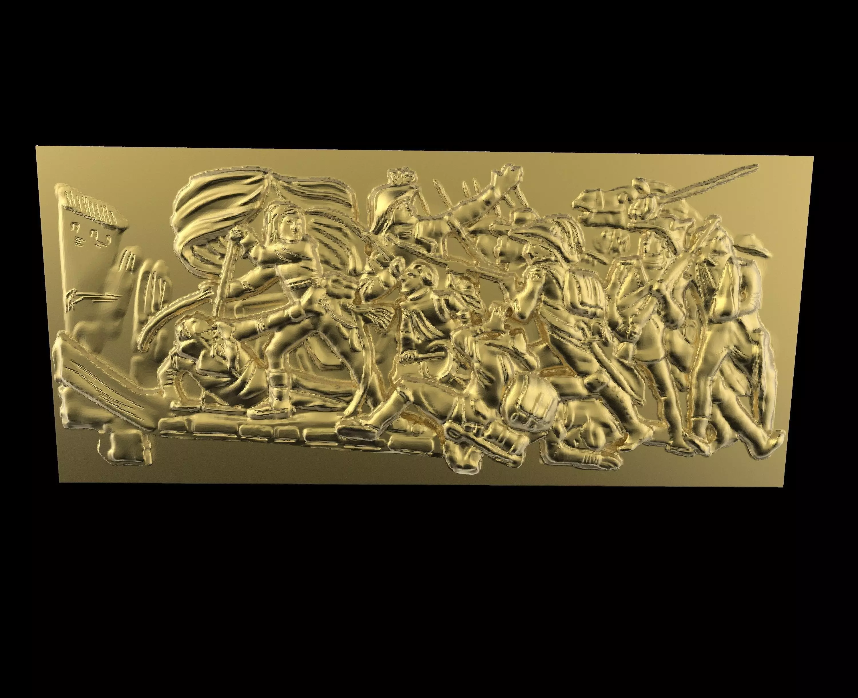 Triumphal Arch bas-relief 3D print model_0