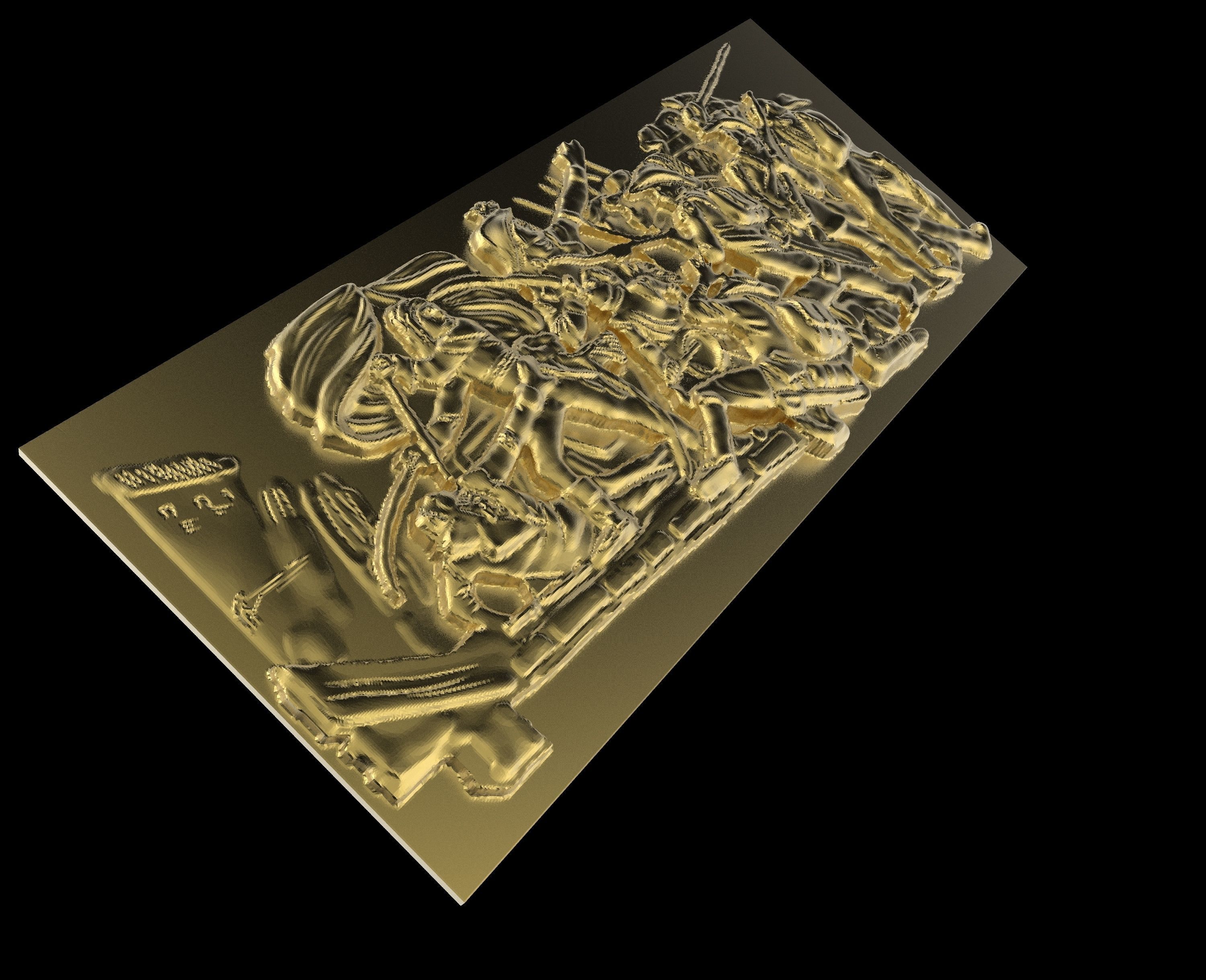 Triumphal Arch bas-relief 3D print model_2