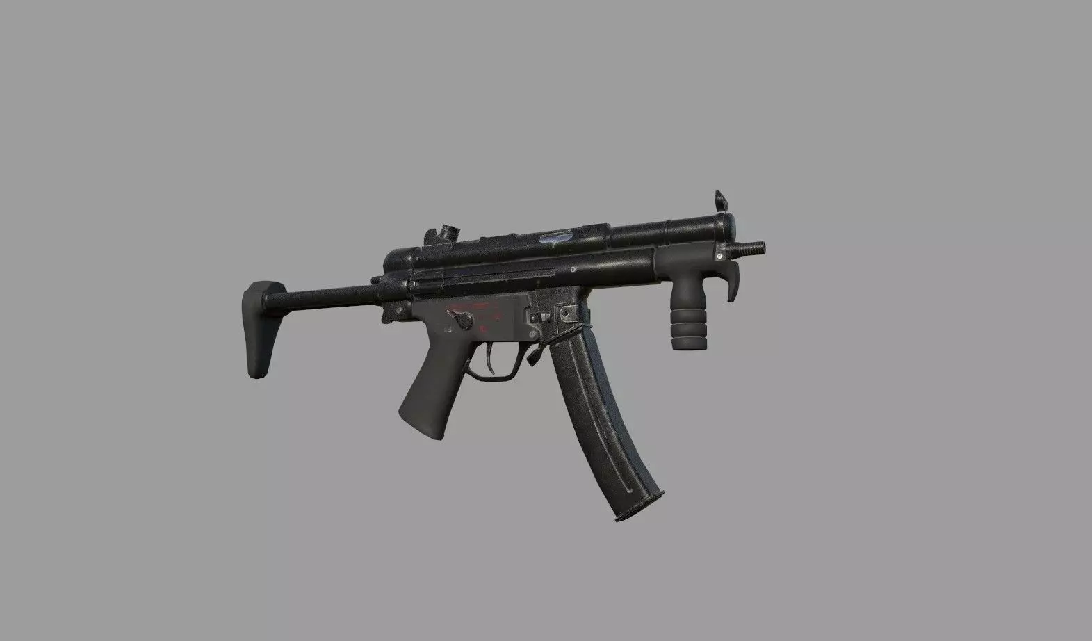 Game ready MP5 submachine gun Free low-poly 3D model