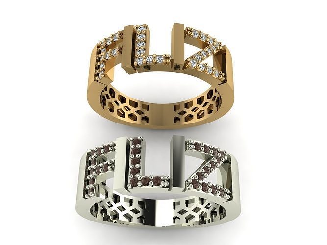 Turkish name ring FILIZ 3D print model