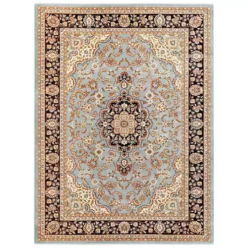 Medallion Kashan Light Blue Traditional Rug Low-poly 3D model