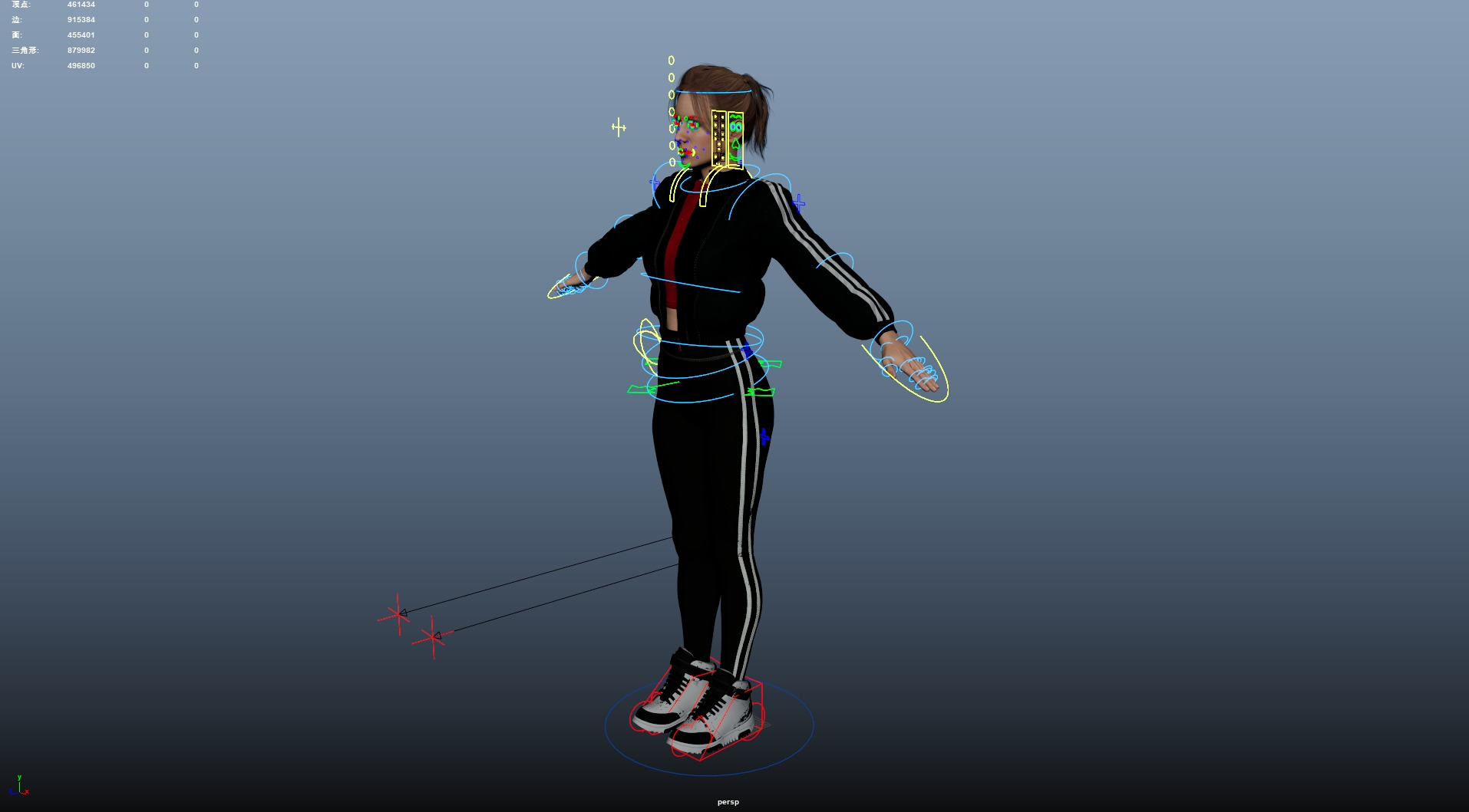 Female jacket Low-poly 3D model_22