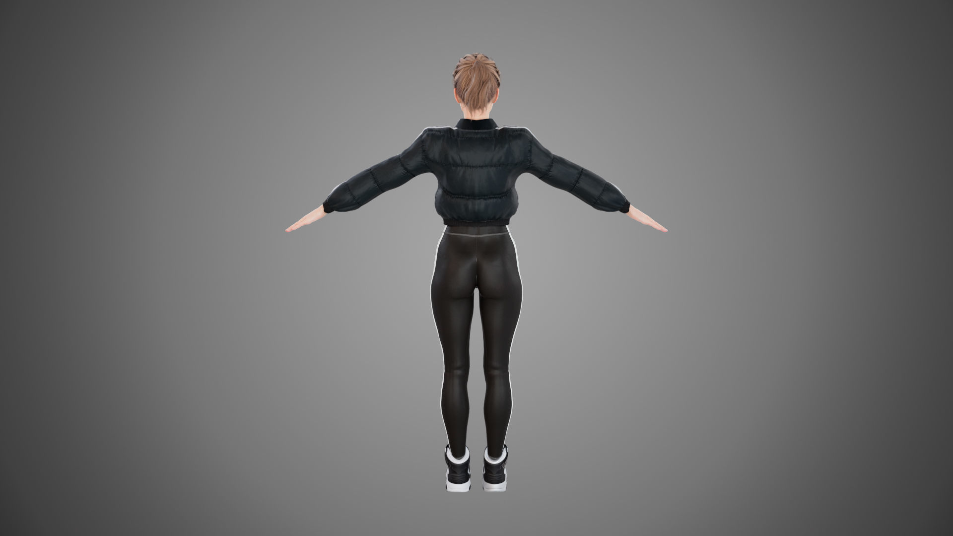 Female jacket Low-poly 3D model_9