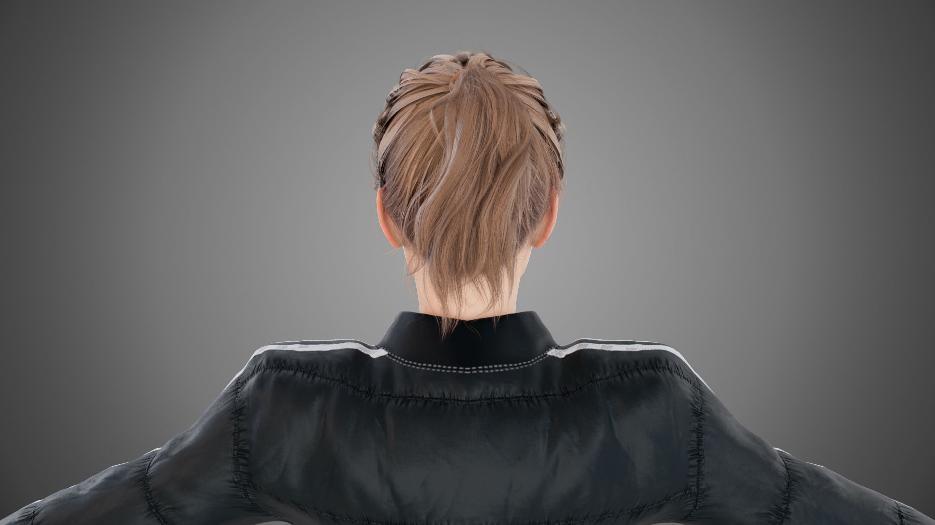 Female jacket Low-poly 3D model_14