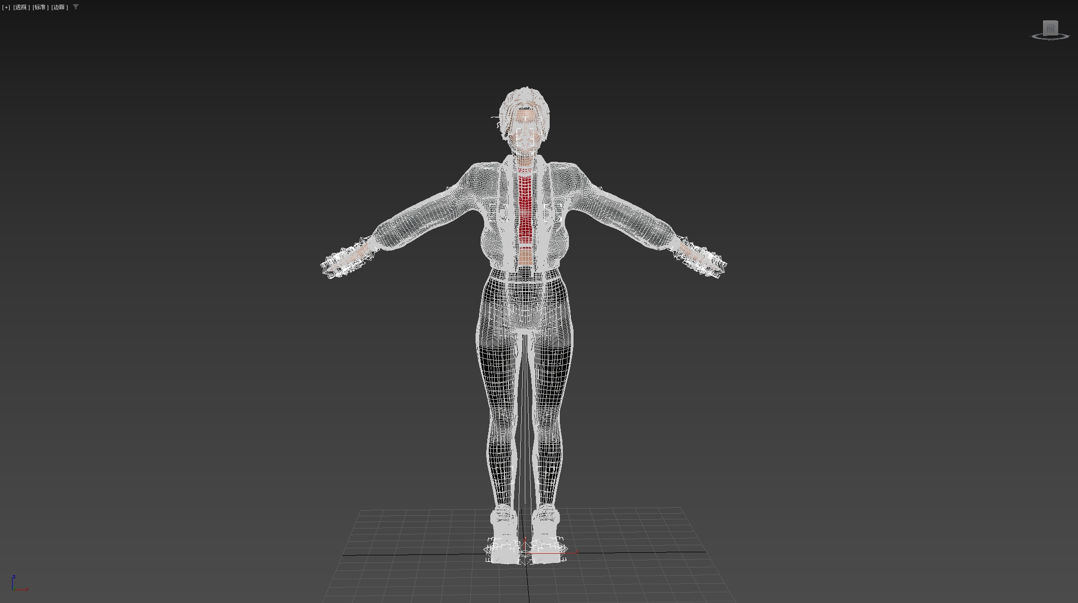 Female jacket Low-poly 3D model_27