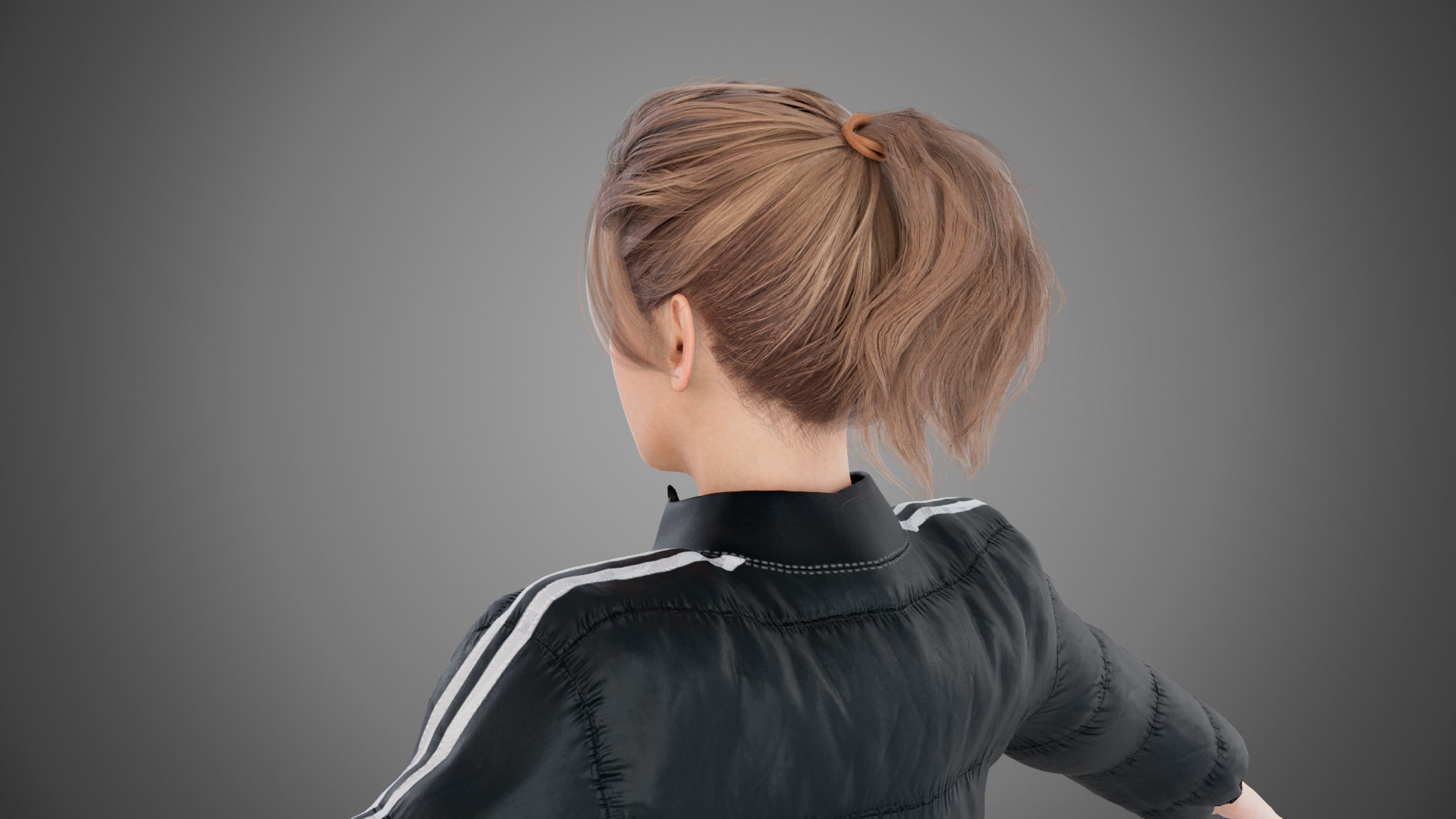 Female jacket Low-poly 3D model_13