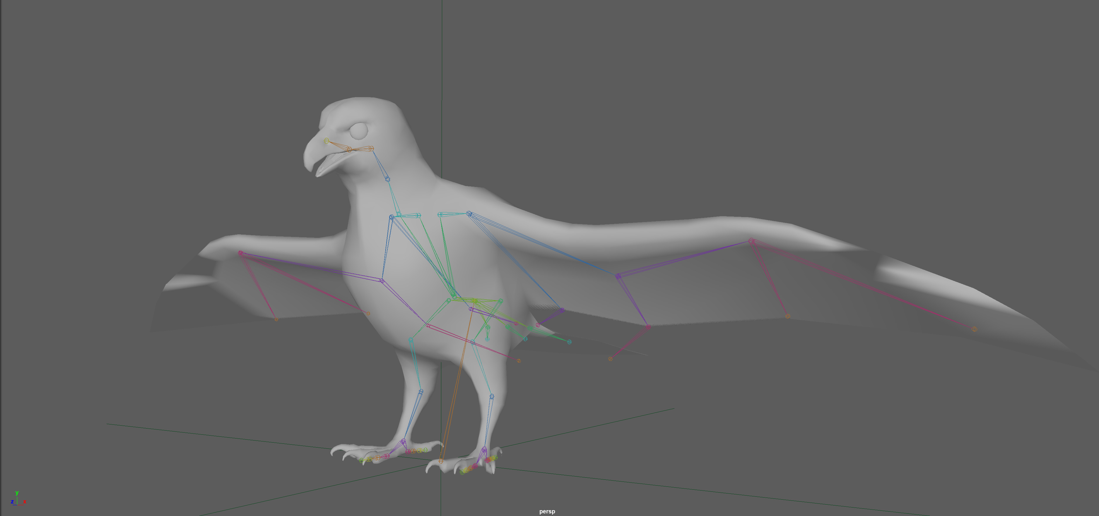 Eagle Rig Low-poly 3D model_8