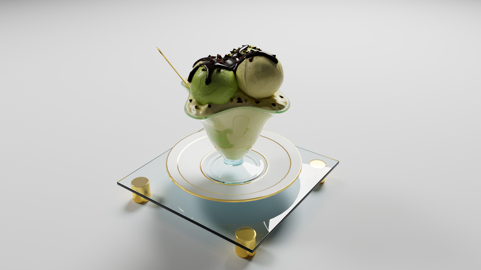 pistachio ice cream 3D model_5