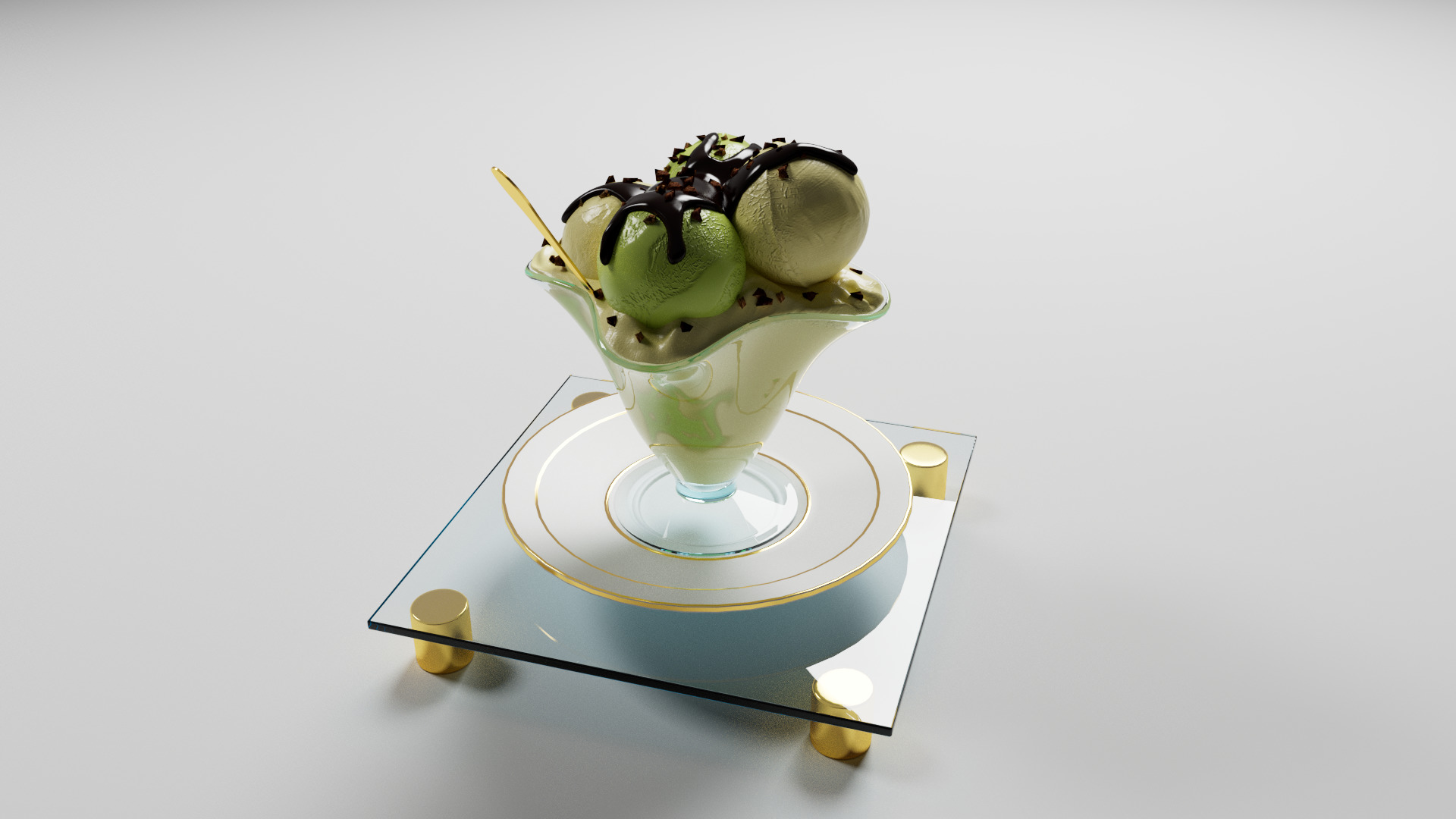 pistachio ice cream 3D model_4