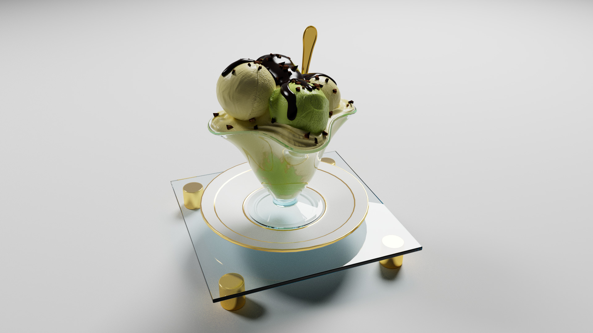 pistachio ice cream 3D model_10