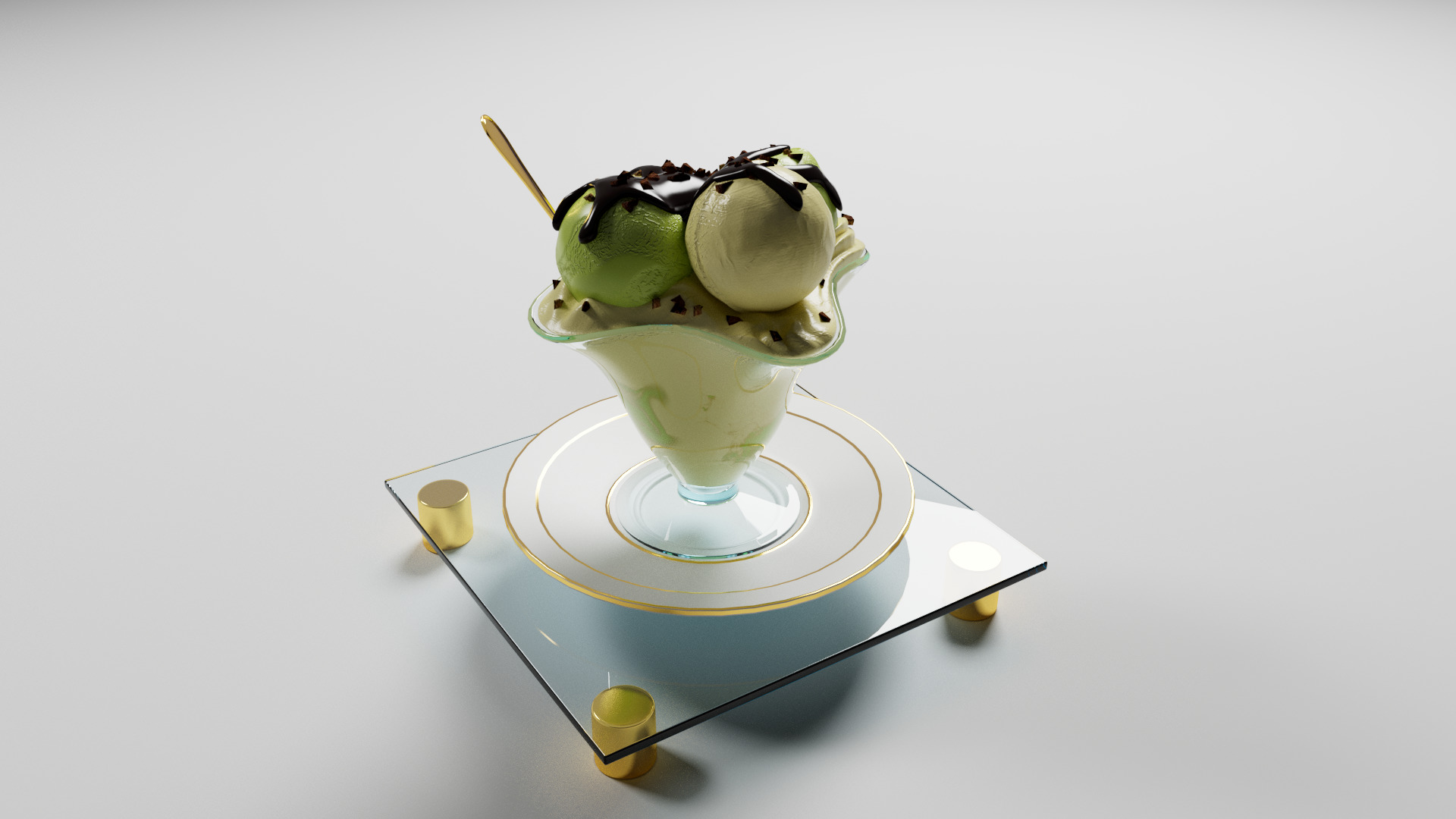 pistachio ice cream 3D model_6