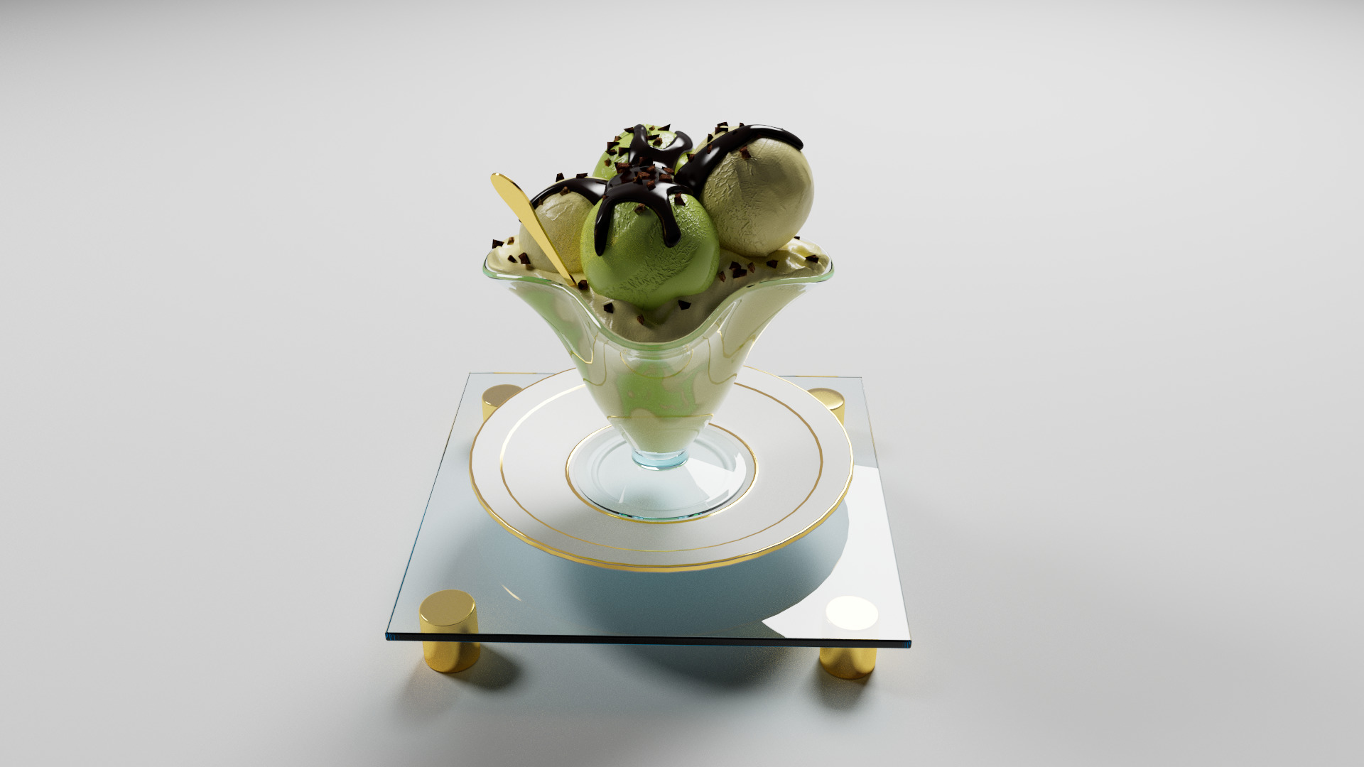 pistachio ice cream 3D model_3