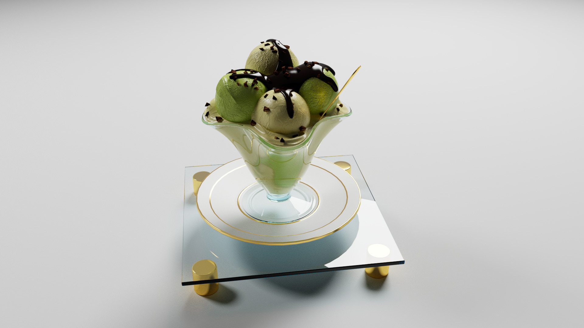 pistachio ice cream 3D model_14