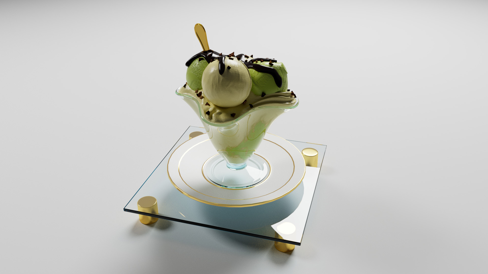 pistachio ice cream 3D model_8