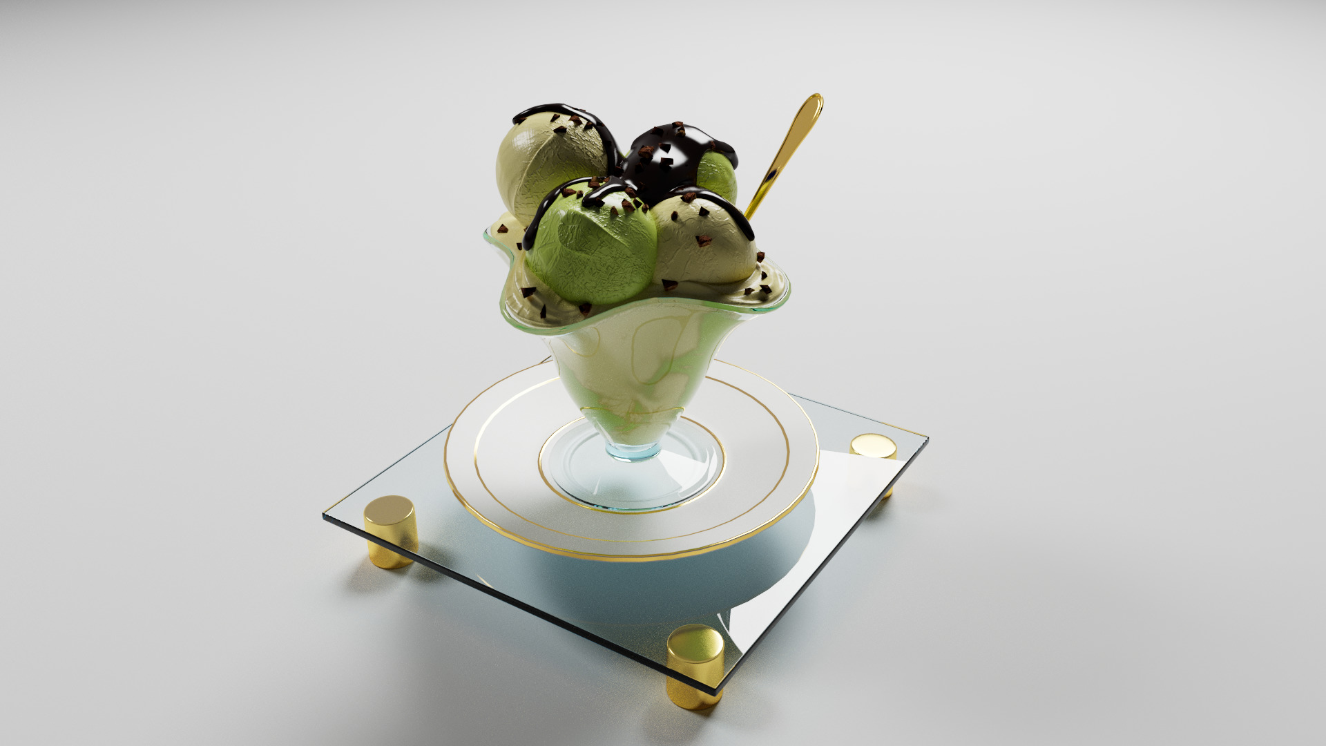 pistachio ice cream 3D model_12