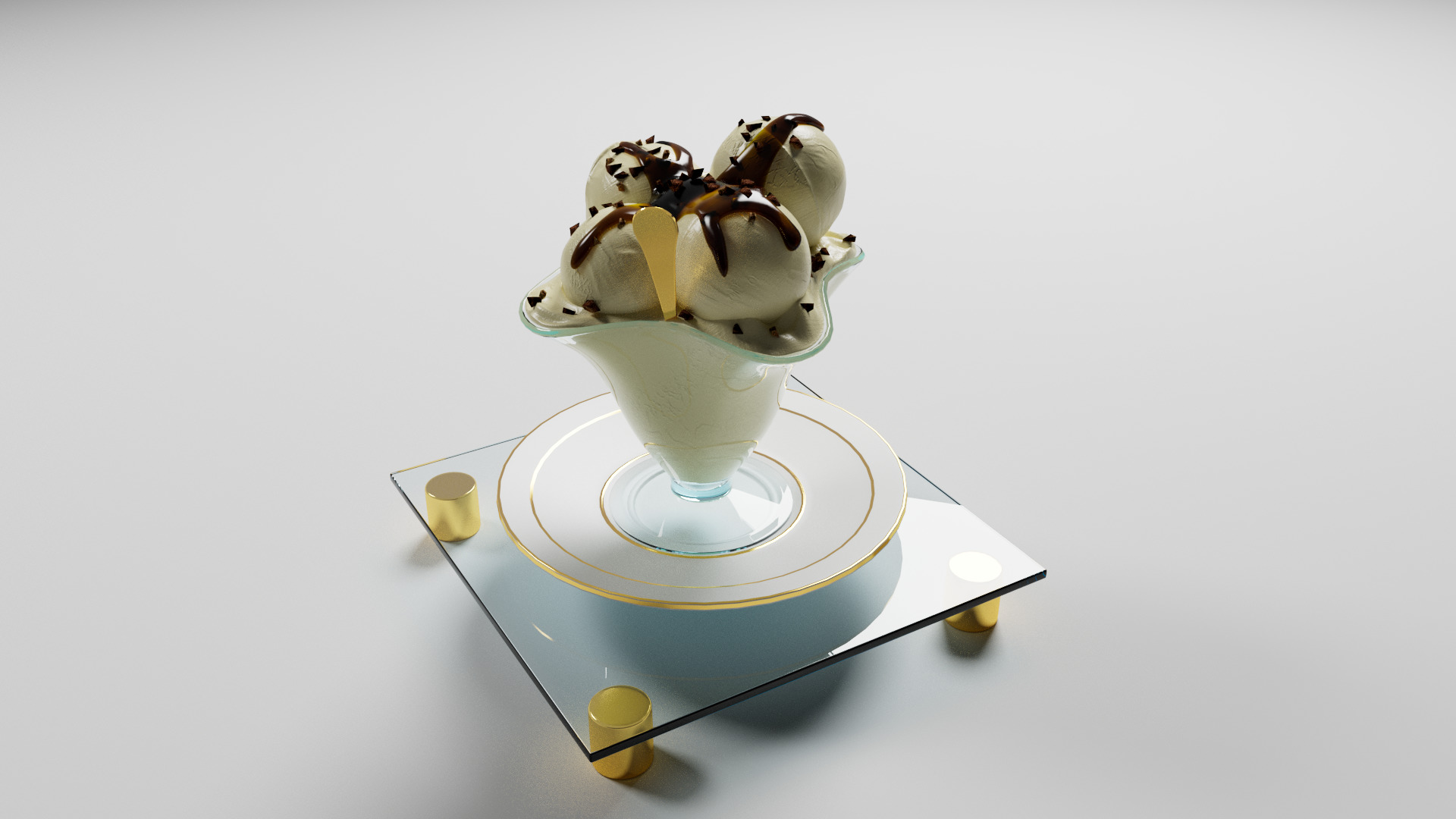 Vanilla ice cream 3D model_18