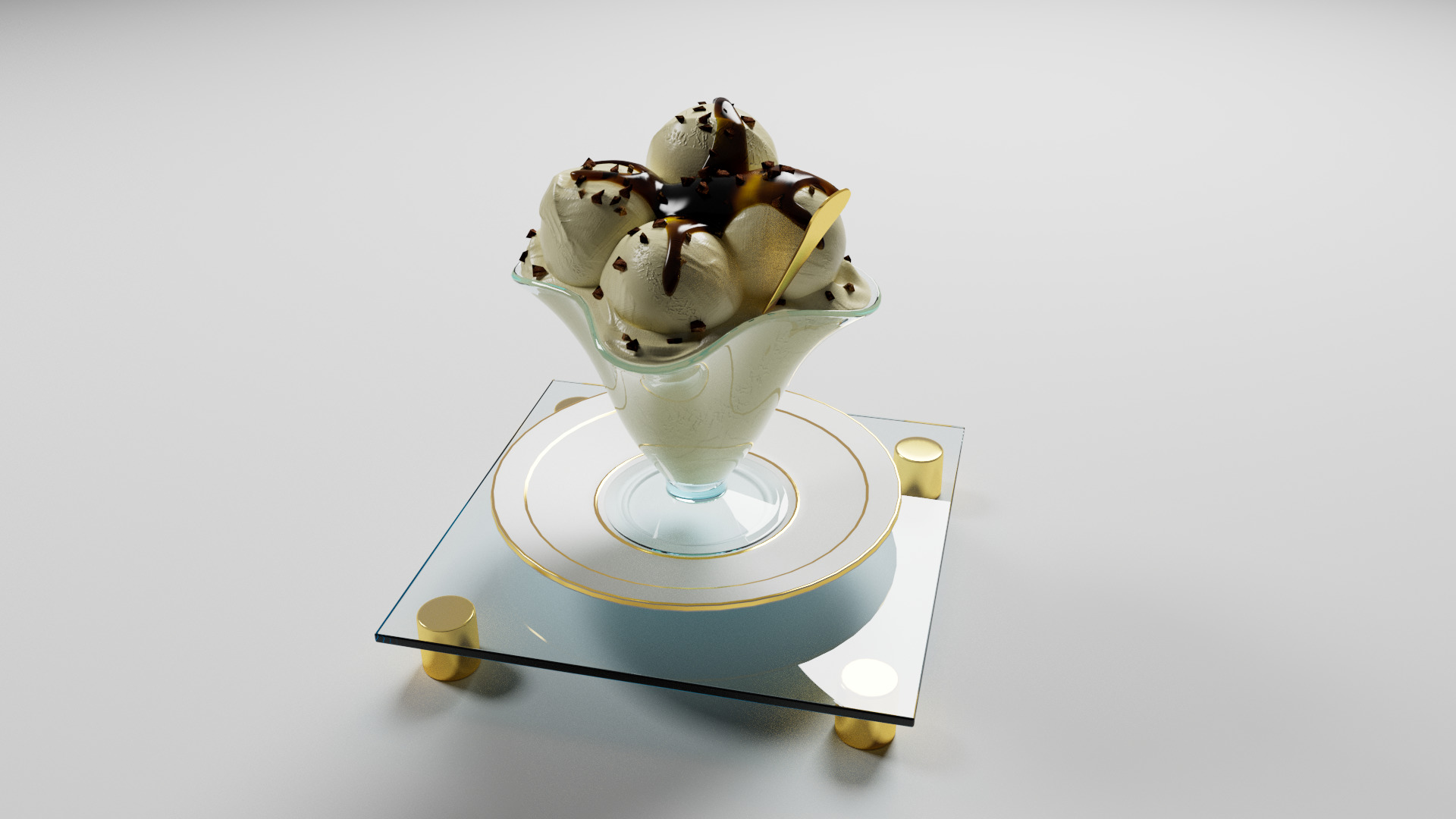 Vanilla ice cream 3D model_15