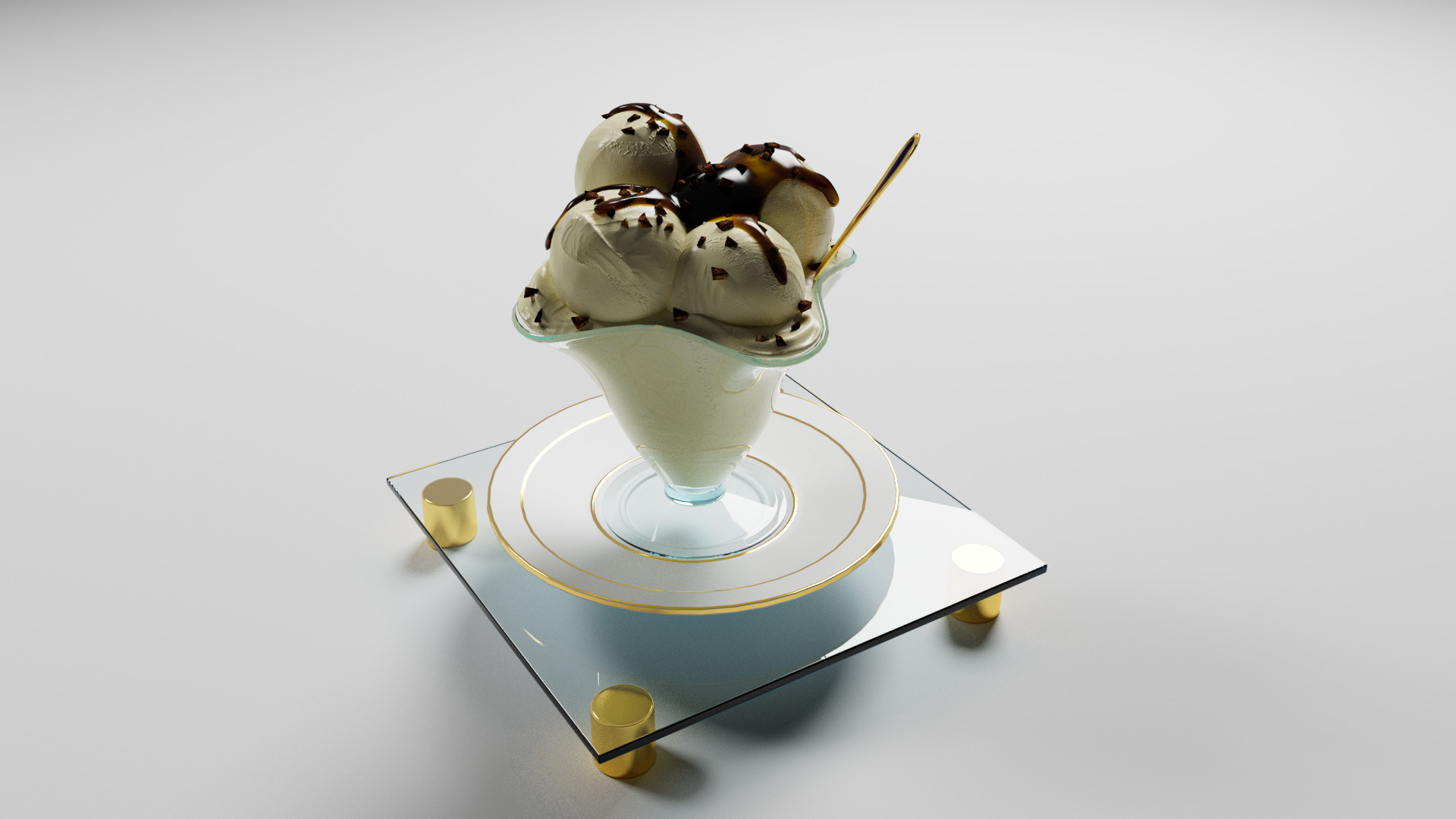 Vanilla ice cream 3D model_13
