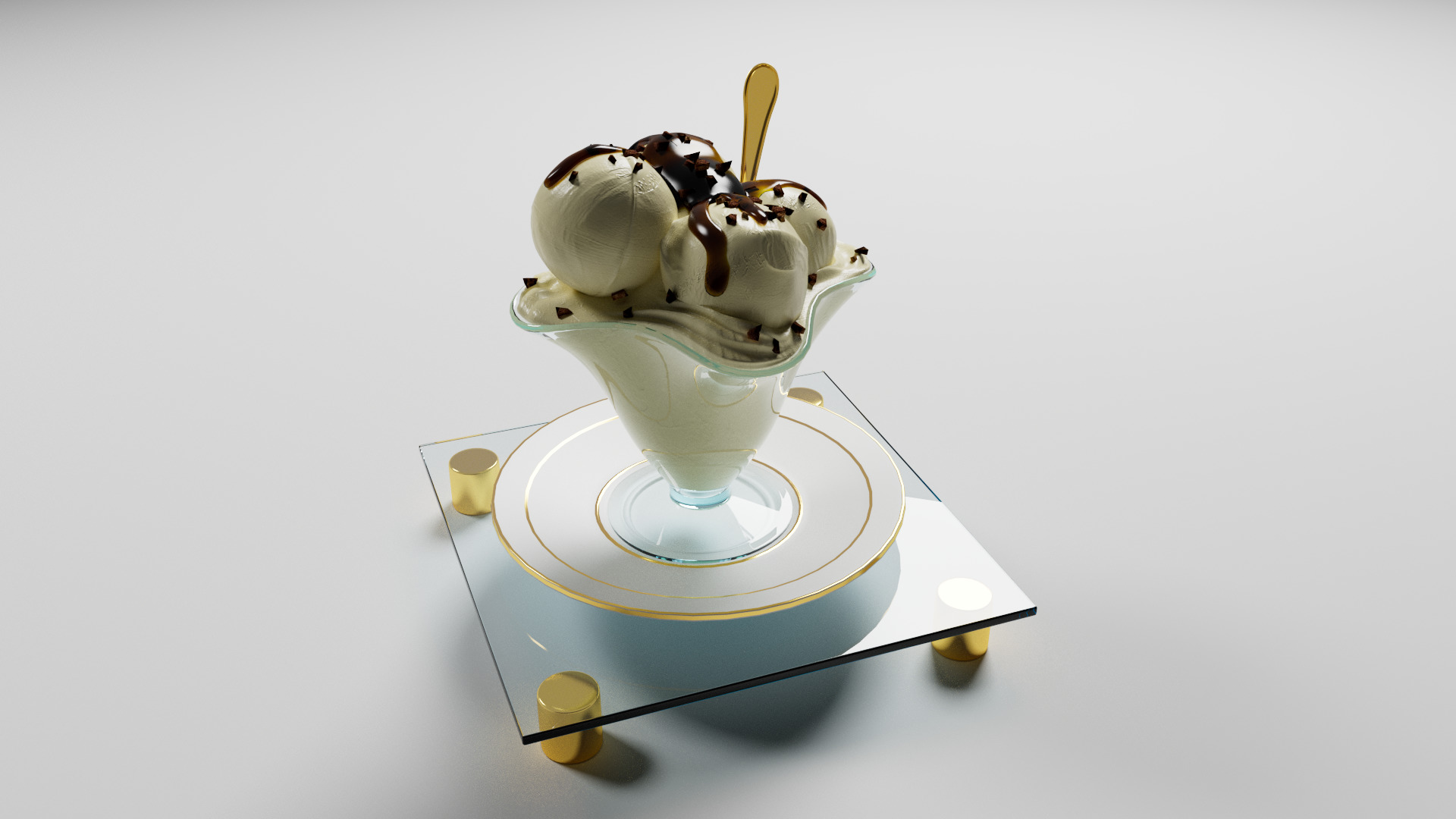 Vanilla ice cream 3D model_10