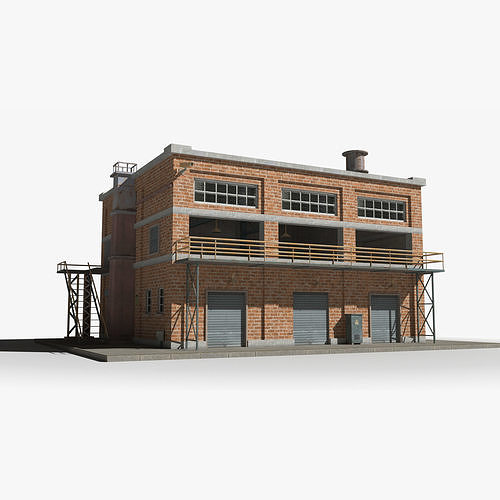 Factory xx5 Low-poly 3D model