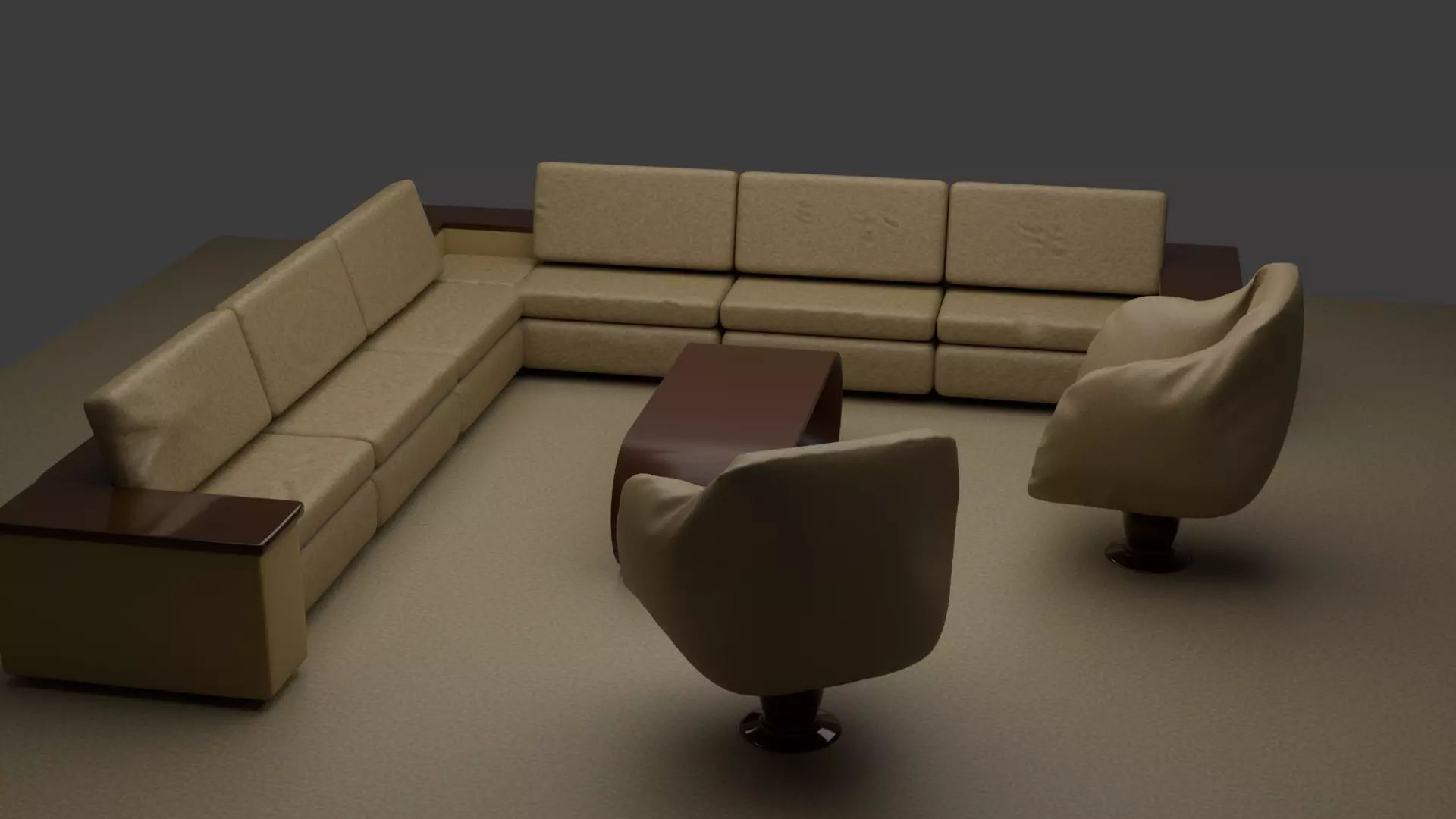 Living Room Set 3D model_0