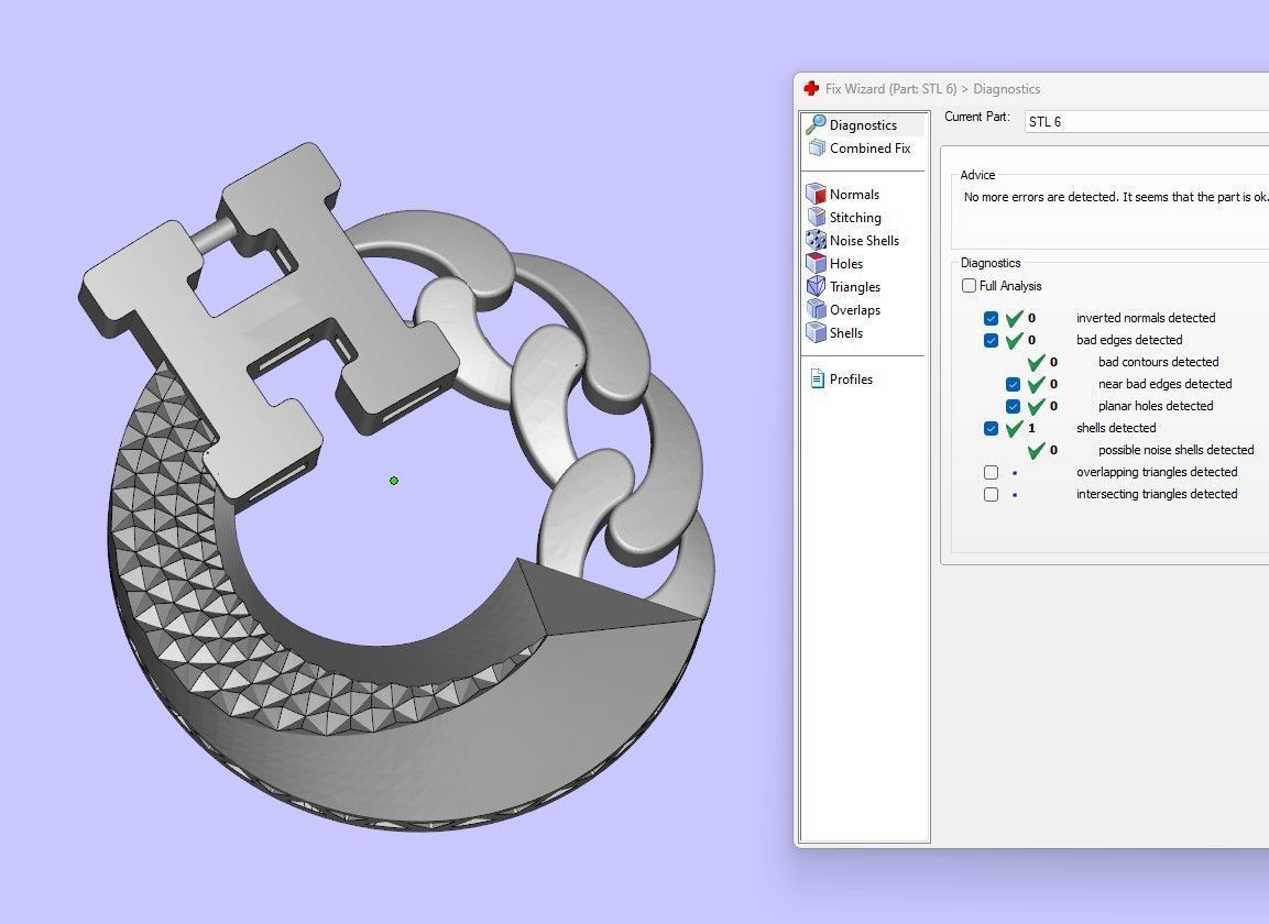 Branded mini set with and without stones 3D print model_11