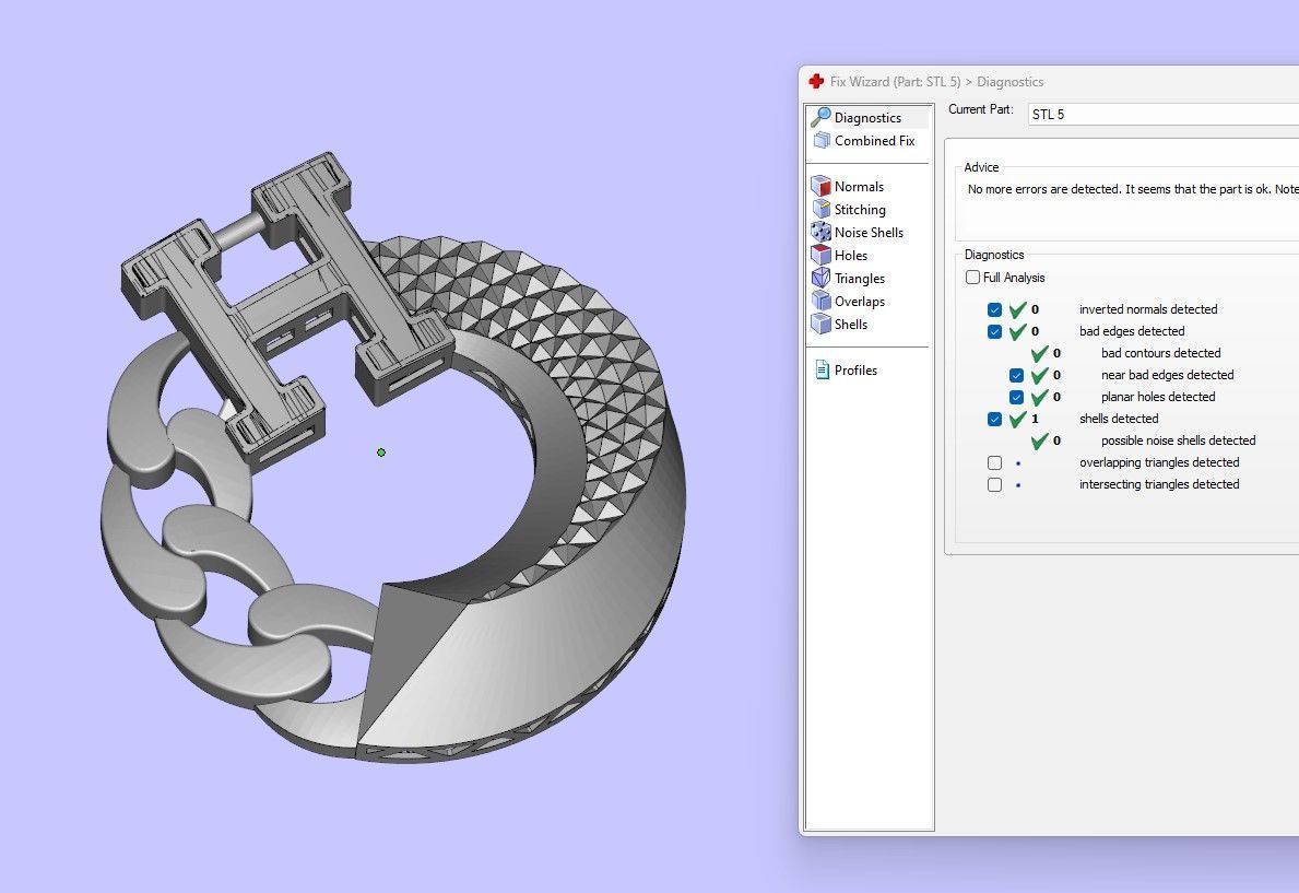 Branded mini set with and without stones 3D print model_10