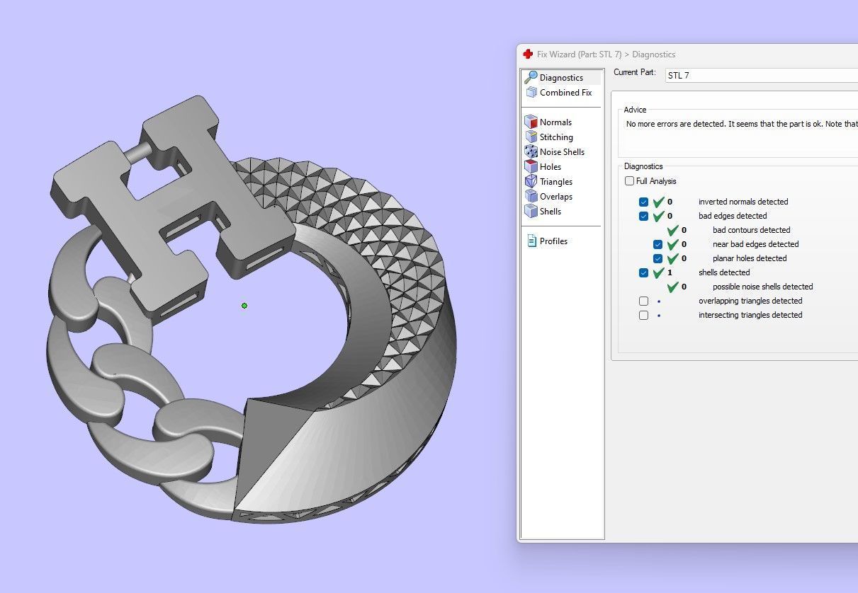 Branded mini set with and without stones 3D print model_12