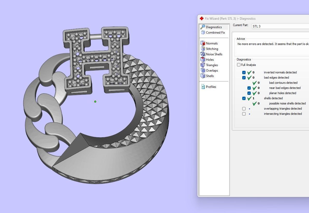 Branded mini set with and without stones 3D print model_8